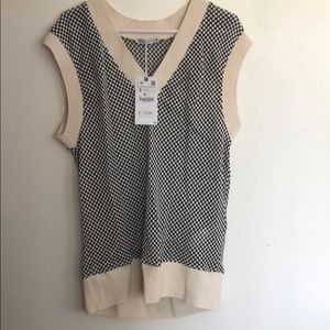 zara sweater vest